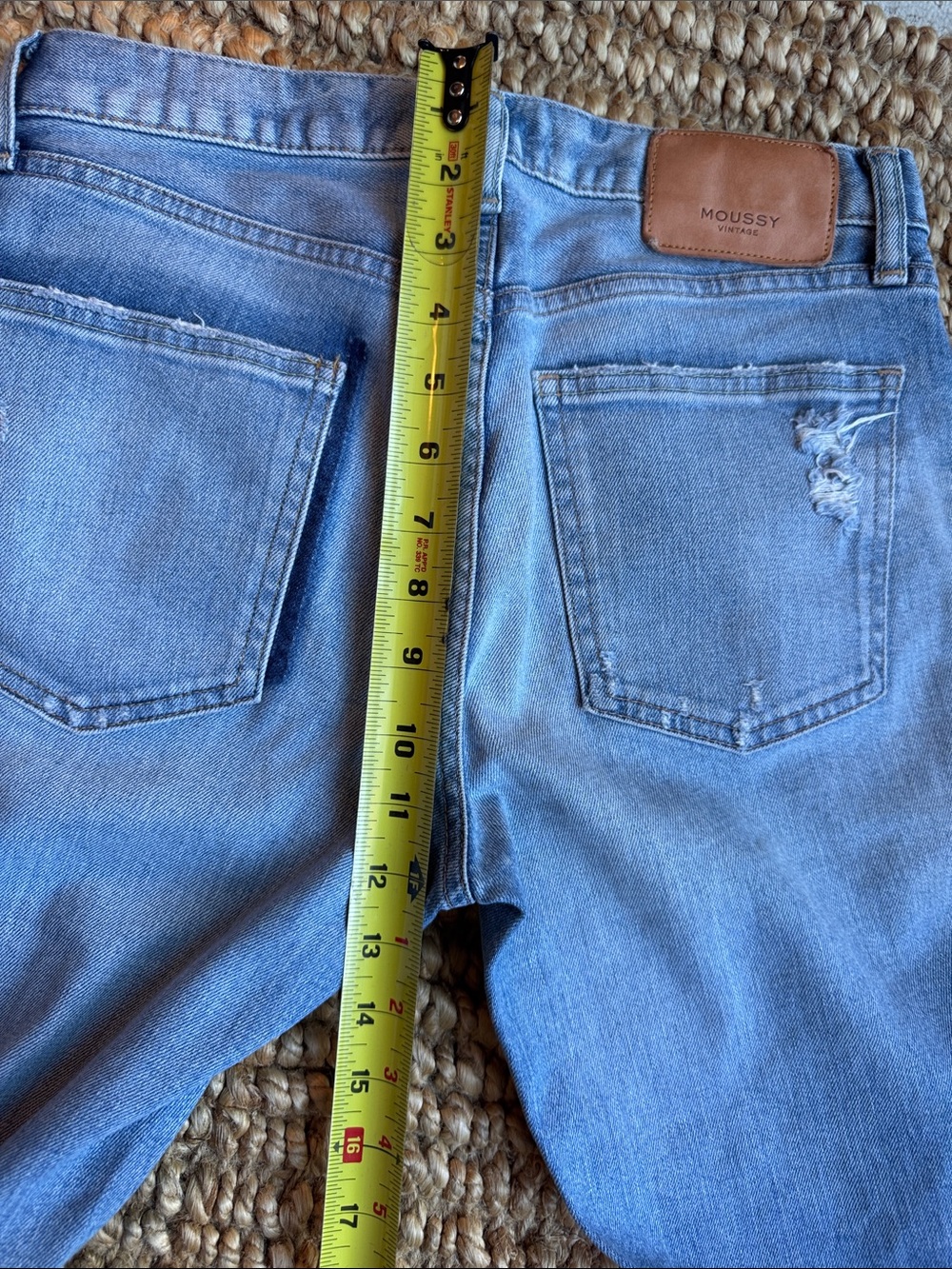 Moussy Vintage Distressed Raw Hem Skinny Jeans 26 Japan - Picture 8 of 13